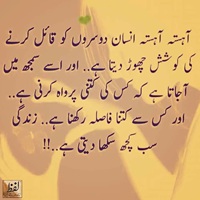 Kis ki kitni parwa karni hay Kis say kitna fasla rakhna hay Zindagi sikhati hay